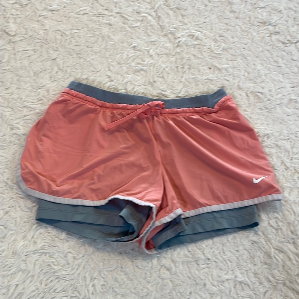 Nike Dr-Fit Small Pink and Grey Athletic Shorts